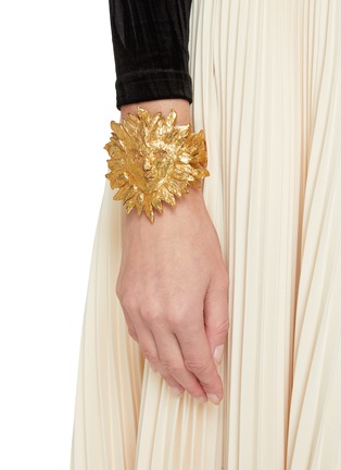 Figure View - Click To Enlarge - LANE CRAWFORD VINTAGE ACCESSORIES - YSL Gold Toned Sun Bracelet