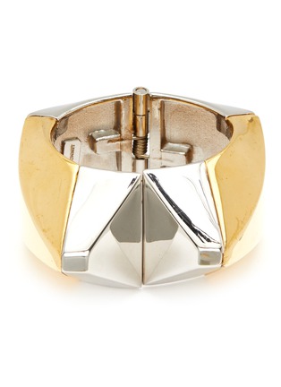 Main View - Click To Enlarge - LANE CRAWFORD VINTAGE ACCESSORIES - VINTAGE VIONNET GOLD TONE SILVER TONE CLAMPER CUFF