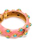 LANE CRAWFORD VINTAGE ACCESSORIES - KJL Faux Turquoise Pink Enamelled Gold Toned Metal Bracelet