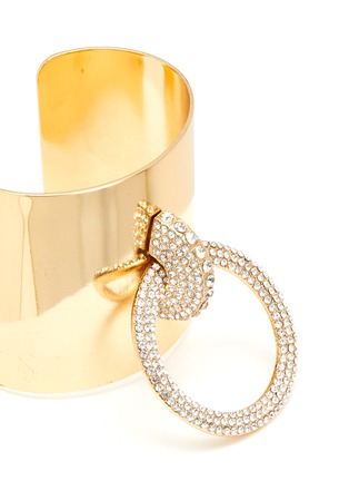 Detail View - Click To Enlarge - LANE CRAWFORD VINTAGE ACCESSORIES - COLLECTIBLE DIAMANTÉ AND GOLD TONE WIDE CUFF