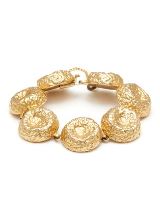Main View - Click To Enlarge - LANE CRAWFORD VINTAGE ACCESSORIES - VINTAGE NETTIE ROSENSTEIN GOLD TONE DOME CHAIN BRACELET