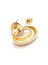 Detail View - Click To Enlarge - LANE CRAWFORD VINTAGE ACCESSORIES - VINTAGE SWAROVSKI PAVE DIAMANTÉ GOLD TONE HOOP EARRINGS