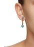 Figure View - Click To Enlarge - LANE CRAWFORD VINTAGE ACCESSORIES - VINTAGE PANETTA FAUX TURQUOISE GOLD TONE DROP EARRINGS