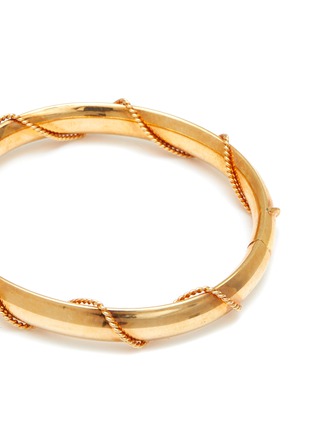 Detail View - Click To Enlarge - LANE CRAWFORD VINTAGE ACCESSORIES - Coiling Wire Gold Toned Bangle