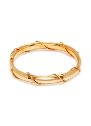 Main View - Click To Enlarge - LANE CRAWFORD VINTAGE ACCESSORIES - Coiling Wire Gold Toned Bangle