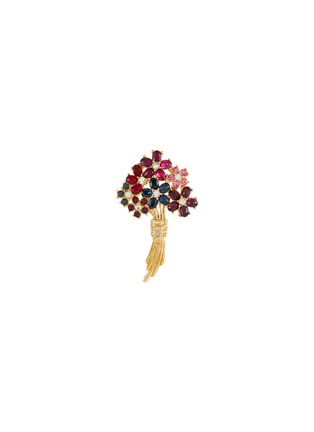 Main View - Click To Enlarge - LANE CRAWFORD VINTAGE ACCESSORIES - VINTAGE UNSIGNED DIAMANTÉ GOLD TONE BROOCH