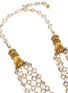 Detail View - Click To Enlarge - LANE CRAWFORD VINTAGE ACCESSORIES - Round Crystal Appliqued Four Strand Gold Toned Necklace