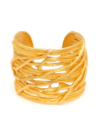 Main View - Click To Enlarge - LANE CRAWFORD VINTAGE ACCESSORIES - Clara Studio Roots Gold Toned Cuff
