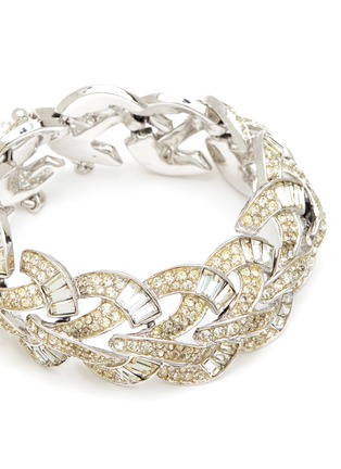 Detail View - Click To Enlarge - LANE CRAWFORD VINTAGE ACCESSORIES - Boucher Braided Diamanté Bracelet