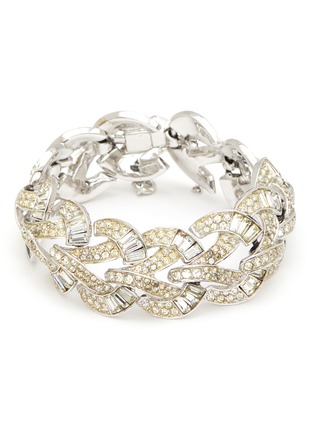 Main View - Click To Enlarge - LANE CRAWFORD VINTAGE ACCESSORIES - Boucher Braided Diamanté Bracelet