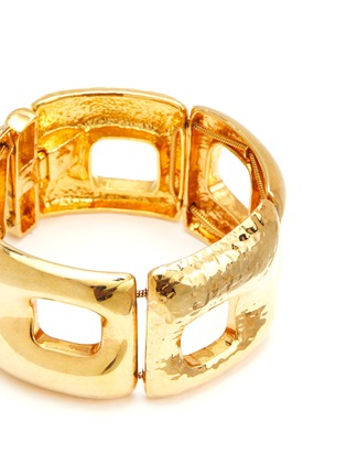 Detail View - Click To Enlarge - LANE CRAWFORD VINTAGE ACCESSORIES - Gold Toned Square Link Bracelet