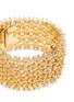 LANE CRAWFORD VINTAGE ACCESSORIES - Castlecliff Gold Toned Hive Wide Bracelet