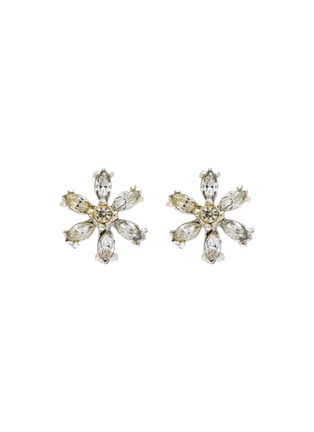 Main View - Click To Enlarge - LANE CRAWFORD VINTAGE ACCESSORIES - Wiesner Diamanté Small Floral Earrings