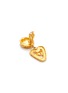 Detail View - Click To Enlarge - LANE CRAWFORD VINTAGE ACCESSORIES - Floral Heart Gold Toned Drop Earrings