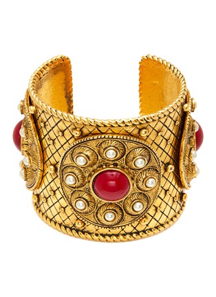 Main View - Click To Enlarge - LANE CRAWFORD VINTAGE ACCESSORIES - VINTAGE CHRISTIAN DIOR GOLD TONE CUFF
