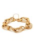 Main View - Click To Enlarge - LANE CRAWFORD VINTAGE ACCESSORIES - Diamanté Gold Toned Twisted Chain Link Bracelet