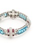 Detail View - Click To Enlarge - LANE CRAWFORD VINTAGE ACCESSORIES - Dujay Red And Blue Stone Diamanté Bracelet