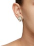 LANE CRAWFORD VINTAGE ACCESSORIES - Diamanté Silver Toned Oval Earrings