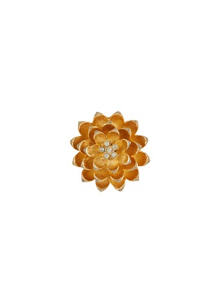 Main View - Click To Enlarge - LANE CRAWFORD VINTAGE ACCESSORIES - VINTAGE LEDO DIAMANTÉ GOLD TONE LAYERED FLOWER BROOCH
