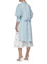 Back View - Click To Enlarge - OSCAR DE LA RENTA - Oversized Drop Back Puff Sleeved Shirt