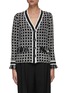 OSCAR DE LA RENTA - Sequin Adorned Gridded Tweed Jacket