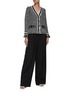Figure View - Click To Enlarge - OSCAR DE LA RENTA - Sequin Adorned Gridded Tweed Jacket