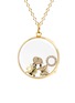 Figure View - Click To Enlarge - LOQUET LONDON - 18k yellow gold diamond elephant charm - Happiness