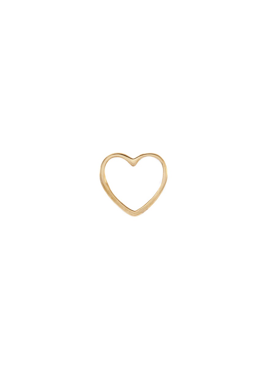 Heart’ 18k yellow gold charm - With Love