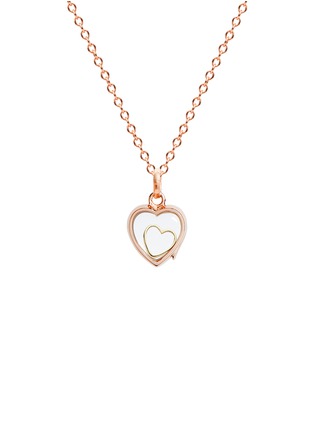 Figure View - Click To Enlarge - LOQUET LONDON - Heart' 18k yellow gold charm – With Love