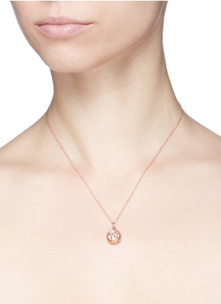 Detail View - Click To Enlarge - LOQUET LONDON - 18k yellow gold diamond heart charm - With Love