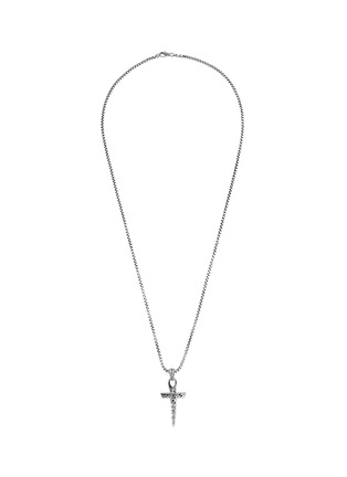 Main View - Click To Enlarge - JOHN HARDY - ‘CLASSIC CHAIN’ STERLING SILVER KERIS DAGGER CROSS PENDANT BOX CHAIN NECKLACE