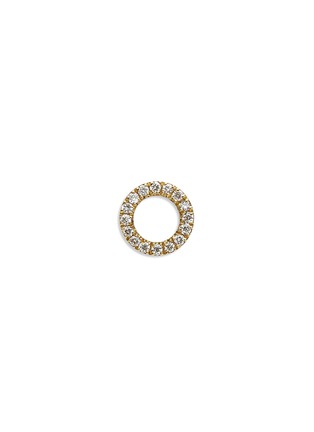 Main View - Click To Enlarge - LOQUET LONDON - 18k yellow gold diamond circle charm - Give a Hug