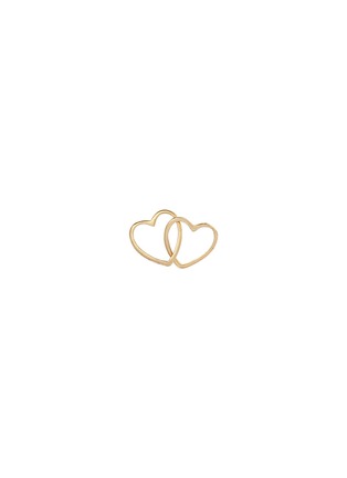 Main View - Click To Enlarge - LOQUET LONDON - 'Linked Hearts' 18k yellow gold charm – Always Together