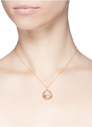 Detail View - Click To Enlarge - LOQUET LONDON - 18k yellow gold peace charm - Serenity