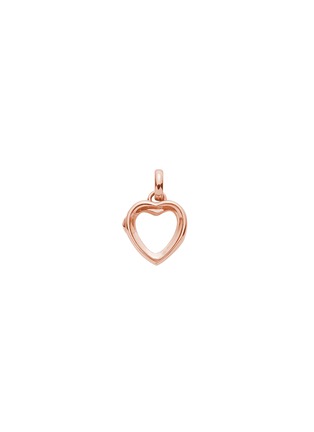 Main View - Click To Enlarge - LOQUET LONDON - 14k rose gold rock crystal heart locket - Small 12mm