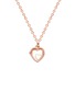 Figure View - Click To Enlarge - LOQUET LONDON - 14k rose gold rock crystal heart locket - Small 12mm