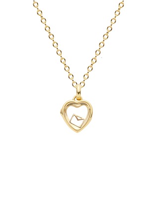 Figure View - Click To Enlarge - LOQUET LONDON - 14k yellow gold rock crystal heart locket - Small 12mm