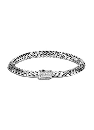 Main View - Click To Enlarge - JOHN HARDY - ‘Classic Chain' Diamond Pavé Sterling Silver Tiga Chain Bracelet