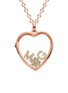 Figure View - Click To Enlarge - LOQUET LONDON - 14k rose gold rock crystal heart locket - Large 22mm