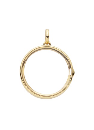 Main View - Click To Enlarge - LOQUET LONDON - 14k yellow gold rock crystal round locket - Large 22mm