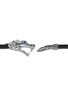 Detail View - Click To Enlarge - JOHN HARDY - Legends Naga' Sapphire Eyes Silver Double Black Woven Leather Wrap Bracelet