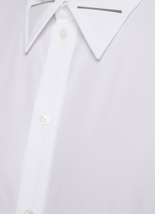  - BOTTEGA VENETA - Metallic Bar Collar Detailing Cotton Shirt