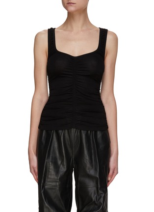 Main View - Click To Enlarge - ALEXANDER WANG - Centre Ruched Tank Top