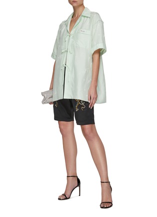Figure View - Click To Enlarge - ALEXANDER WANG - Patch Pocket Silk Pyjama Top