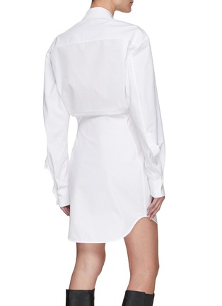 Back View - Click To Enlarge - ALEXANDER WANG - Long Sleeve Detached Collar Tailored Dress