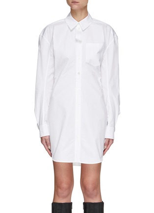 Main View - Click To Enlarge - ALEXANDER WANG - Long Sleeve Detached Collar Tailored Dress