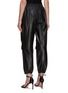 Back View - Click To Enlarge - ALEXANDER WANG - Elastic Waist Leather Jogger Pants