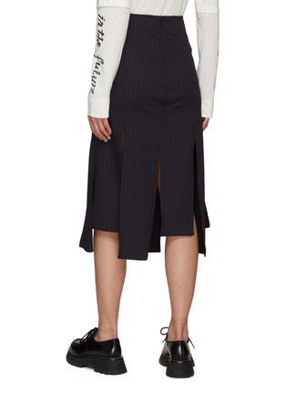 Back View - Click To Enlarge - GANNI - STRETCH STRIPE PANEL SKIRT