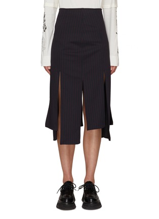 Main View - Click To Enlarge - GANNI - STRETCH STRIPE PANEL SKIRT