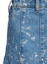 GANNI - Pleated Bleach Denim A-Line Midi Skirt